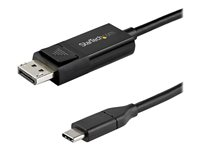 StarTech.com 6ft/2m USB C to DisplayPort 1.4 Cable 8K 60Hz/4K, Bidirectional DP to USB-C or USB-C to DP Reversible Video Adapter Cable, HBR3/HDR/DSC, USB Type C/Thunderbolt 3 Monitor Cable - 8K USB-C to DP Cable - DisplayPort-kabel - USB-C (hann) til DisplayPort (hann) - USB 3.1 / Thunderbolt 3 / DisplayPort 1.4 - 2 m - aktiv, støtte for 8K UHD (7680 x 4320) - svart CDP2DP142MBD