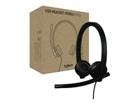 Logitech H570e - Hodesett - on-ear - kablet - USB-A - Certified for Microsoft Teams 981-001430