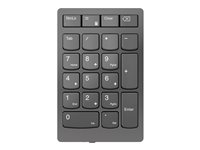 Lenovo Go Wireless Numeric Keypad - Tastegruppe - trådløs - 2.4 GHz - tastsvitsj: Scissor-Key - stormgrå - løsvekt 4Y41C33791
