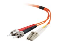C2G LC-ST 50/125 OM2 Duplex Multimode PVC Fiber Optic Cable (LSZH) - Nettverkskabel - ST flermodus (hann) til LC multimodus (hann) - 1 m - 1 m - fiberoptisk - dupleks - 50 / 125 mikroner - OM2 - halogenfri - oransje 85492