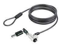 StarTech.com Laptop cable lock 6Ft Compatible With Noble Wedge; Laptop Cable Lock, 6Ft (2m), Anti-Theft Keyed Lock, Security Cable Lock For Dell XPS/Latitude, Cut-Resistant Steel Cable Lock For Laptop (NBLWK-LAPTOP-LOCK) - Sikkerhetskabellås - svart, sølv - 2 m NBLWK-LAPTOP-LOCK