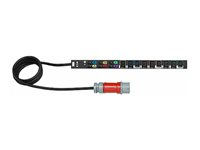 Eaton ePDU Basic - Strømfordelerenhet (kan monteres i rack) - AC 100-240 V - 3-faset - inngang: IEC 60309 - utgangskontakter: 9 - 0U EBAB01