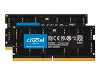 Crucial - DDR5 - sett - 64 GB: 2 x 32 GB - SO DIMM 262-pin - 4800 MT/s / PC5-38400 - CL40 - 1.1 V - ikke-bufret - ikke-ECC CT2K32G48C40S5