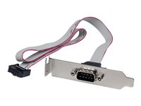 StarTech.com 1 Port 16in DB9 Serial Port BRacket to 10 Pin Header - Low Profile - low profile DB9 Header - DB9 bRacket (PLATE9M16LP) - Serielt panel - DB-9 (hann) til 10 pin IDC (hunn) - 40.6 cm - grå PLATE9M16LP