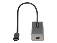 StarTech.com USB C to Mini DisplayPort Adapter, 4K 60Hz USB-C to mDP Adapter Dongle, USB Type-C to Mini DP Monitor/Display, Video Converter, Works w/ Thunderbolt 3, 12" Long Attached Cable - DP Alt Mode, mDP 1.2 (CDP2MDPEC) - Video adapter - USB-C (hann) til Mini DisplayPort (hunn) - Displayport 1.2/Thunderbolt 3 - 30.6 cm - støtte for 4K 60 Hz (3840 x 2160) - grå CDP2MDPEC