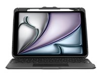 Targus Versavu - Tastatur og folioveske (tastaturetui) - med styrepute - bakbelysning - trådløs - Bluetooth 5.0 - QWERTY - Storbritannia - svart THZ967UK