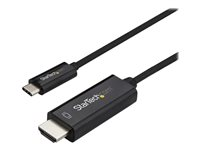 StarTech.com 3ft (1m) USB C to HDMI Cable, 4K 60Hz USB Type C to HDMI 2.0 Video Adapter Cable, Thunderbolt 3 Compatible, Laptop to HDMI Monitor/Display, DP 1.2 Alt Mode HBR2 Cable, Black - 4K USB-C Video Cable (CDP2HD1MBNL) - Adapterkabel - USB-C hann til HDMI hann - 1 m - svart - støtte for 4K 60 Hz (3840 x 2160) - for P/N: TB4CDOCK CDP2HD1MBNL