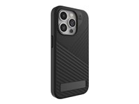 ZAGG Denali Snap - Baksidedeksel for mobiltelefon - robust - MagSafe-samsvar - svart - for Apple iPhone 15 Pro 702312718