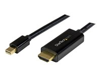StarTech.com Mini DisplayPort to HDMI converter cable - 3 ft (1m) - mDP to HDMI adapter with built-in cable - (M / M) Ultra HD 4K (MDP2HDMM1MB) - Adapterkabel - Mini DisplayPort hann til HDMI hann - 1 m - svart - 4K-støtte MDP2HDMM1MB