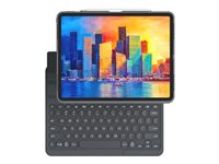 ZAGG Pro Keys - Tastatur og folioveske - bakgrunnsbelyst - Bluetooth - Nordisk - koksgrå tastatur, koksgrå boks - for Apple 12.9-inch iPad Pro (3. generasjon, 4. generasjon, 5. generasjon) 103407971