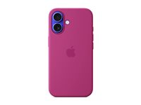 Apple - Baksidedeksel for mobiltelefon - MagSafe-samsvar - silikon - Fuchsia - for iPhone 16 MYY53ZM/A