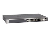 NETGEAR Smart S3300-28X - V3 - switch - L3 Lite - smart - 24 x 10/100/1000 + 2 x 10Gb Ethernet + 2 x 10Gb Ethernet SFP+ - stasjonær, rackmonterbar GS728TX-300EUS
