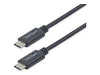 StarTech.com 1m / 3.3ft USB C to USB C Cable - USB 2.0 Type C Cable - M/M - USB-IF Certified - USB C Charging Cable - USB 2.0 (USB2CC1M) - USB-kabel - USB-C (hann) til USB-C (hann) - USB 2.0 - 1 m - svart - for P/N: DKT30CHD, HB30C1A1CPD, HB30C3A1CFBW, PEXUS313AC2V USB2CC1M