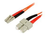 StarTech.com 3m Fiber Optic Cable - Multimode Duplex 62.5/125 - LSZH - LC/SC - OM1 - LC to SC Fiber Patch Cable (FIBLCSC3) - Nettverkskabel - LC multimodus (hann) til SC flermodus (hann) - 3 m - 3 m - fiberoptisk - dupleks - 62,5 / 125 mikroner - for P/N: US100A20FXSC, US100A20SFP, US1GA30SFP, US1GA30SXSC, US1GC30SFP FIBLCSC3