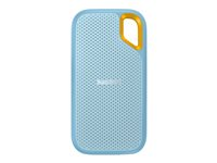 SanDisk Extreme - SSD - kryptert - 1 TB - ekstern (bærbar) - USB 3.2 Gen 2 (USB-C kontakt) - 256-bit AES - himmelblå SDSSDE61-1T00-G25B