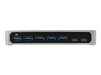 StarTech.com 7 Port USB C Hub with Fast Charge Port, USB-C to 5x USB-A 2x USB-C USB 3.0 (USB 3.1/3.2 Gen 1 SuperSpeed 5Gbps), Self Powered Type-C Hub w/ Power Adapter, Desktop/Laptop Hub - Windows/macOS/Linux (HB30C5A2CSC) - Hub - 5 x SuperSpeed USB 3.0 + 2 x USB-C - stasjonær HB30C5A2CSC