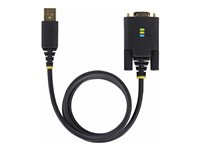 StarTech.com 3ft (1m) USB to Null Modem Serial Adapter Cable, Interchangeable DB9 Screws/Nuts, COM Retention, USB-A to RS232, FTDI, Level-4 ESD Protection, Windows/macOS/ChromeOS/Linux - Rugged TPE Construction (1P3FFCNB-USB-SERIAL) - USB / seriell-kabel - USB (hann) til DB-9 (hann) - 1 m - svart 1P3FFCNB-USB-SERIAL