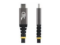 StarTech.com - USB-kabel - 24 pin USB-C (hann) til 24 pin USB-C (hann) - USB4 / Thunderbolt / DisplayPort 2.1 - 1.51 m - 4K 120 Hz støtte, 8K 60Hz støtte, utvidet effektområde (EPR), støtte for Power Delivery 3,1 - svart CC150CM80GUSB4CABLE