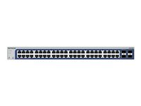 NETGEAR GS748T - V6 - switch - L3 Lite - smart - 48 x 10/100/1000 + 2 x Gigabit SFP + 2 x kombo-Gigabit SFP - stasjonær, rackmonterbar GS748T-600EUS