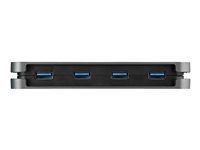StarTech.com 4 Port USB 3.0 Hub, 4x USB-A, 5Gbps Laptop/Desktop USB Type-A Hub, USB Bus Powered, 11" Long Cable with Cable Management (HB30AM4AB) - Hub - 4 x USB 3.2 Gen 1 - stasjonær HB30AM4AB