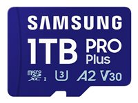 Samsung PRO Plus MB-MD1T0SA - Flashminnekort (microSDXC til SD-adapter inkludert) - 1 TB - A2 / Video Class V30 / UHS-I U3 - microSDXC UHS-I MB-MD1T0SA/EU