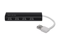 Belkin Ultra-Slim Travel - Hub - 4 x USB 2.0 - stasjonær F4U042BT
