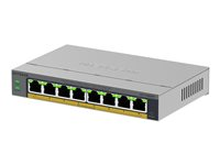 NETGEAR Easy Smart GS108EPP - Switch - høy-effekt - L3 - smart - 8 x 10/100/1000 (PoE+) - stasjonær, veggmonterbar - PoE+ (123 W) GS108EPP-100EUS
