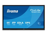 iiyama ProLite TE6513A-B1AG - 65" Diagonalklasse (64.5" synlig) LED-bakgrunnsbelyst LCD-skjerm - interaktiv digital skilting - med berøringsskjerm (flerberørings) / valgfri PC-mulighet - 4K UHD (2160p) 3840 x 2160 - svart ramme med matt finish TE6513A-B1AG