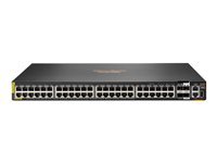 HPE Aruba 6200M 48G Class4 PoE 4SFP+ Switch - Switch - Max. Stacking Distance 10 km - L3 - Styrt - 48 x 10/100/1000 (PoE+) + 4 x 1 Gigabit / 10 Gigabit SFP+ (opplink / stabling) - front og side til bakside - rackmonterbar - PoE+ (1440 W) - BTO R8Q70A