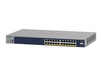 NETGEAR Smart GS728TP - Switch - L3 Lite - smart - 16 x 10/100/1000 (PoE) + 8 x 10/100/1000 (PoE+) + 4 x SFP - rackmonterbar - PoE+ (192 W) GS728TP-300EUS