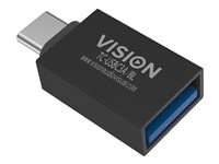 Vision Professional - USB-adapter - USB-C (hann) til USB-type A (hunn) - USB 3.0 - svart TC-USBC3A/BL