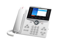 Cisco IP Phone 8851 - VoIP-telefon - SIP, RTCP, RTP, SRTP, SDP - 5 linjer - hvit CP-8851-W-K9-RF