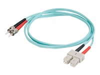 C2G SC-ST 10Gb 50/125 OM3 Duplex Multimode PVC Fiber Optic Cable (LSZH) - Nettverkskabel - ST flermodus (hann) til SC flermodus (hann) - 10 m - 10 m - fiberoptisk - dupleks - 50 / 125 mikroner - OM3 - halogenfri - akvamarin 85527