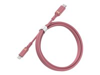 OtterBox - Lightning-kabel - Lightning hann til USB-C hann - 1 m - sprudlende rosa - Power Delivery-støtte 78-52650