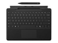 Microsoft Surface Pro Keyboard - Tastatur - med styrepute, akselerometer, lagrings- og ladebakke for Surface Slim Pen 2 - QWERTY - Nordisk - svart - med Slim Pen 2 - for Surface Pro 10 for Business 8X8-00149