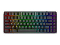 Alienware Pro Wireless Gaming Keyboard - Tastatur - 75% - compact TKL - AlienFX per nøkkel RGB / 16,8 millioner farger - trådløs - 2.4 GHz, Bluetooth 5.1, USB - QWERTY - USA - tastsvitsj: Alienware Linear Mechanical Switches (driftsutskiftbar) - Dark Side of the Moon PRO-KB-G-WW