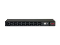 APC Metered Rack PDU AP7821B - Strømfordelerenhet (kan monteres i rack) - AC 100-240 V - Ethernet 10/100 - inngang: IEC 60320 C20 - utgangskontakter: 8 (power IEC 60320 C13) - 1U - 2.4 m kabel - for P/N: SRTL2K2RM1UWC, SRTL2K2RM1UWNC, SRTL3KRM1UIC, SRTL3KRM1UWC, SRTL3KRM1UWNC AP7821B