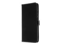 Insmat Exclusive - Lommebok for mobiltelefon - ekte skinn, kartong+papir, termoplast-polyuretan (TPU), bomullssting - for OnePlus 12 650-3224