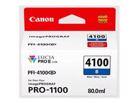 Canon PFI-4100 B - 80 ml - blå - original - hengeboks - blekkbeholder - for imagePROGRAF PRO-1100 6786C001
