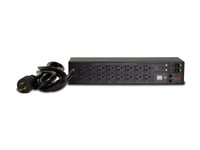 APC Switched Rack PDU AP7902B - Strømfordelerenhet (kan monteres i rack) - AC 100/120 V - 2880 VA - inngang: NEMA L5-30P - utgangskontakter: 16 (NEMA 5-20R) - 2U - 3 m kabel - svart - for P/N: SCL500RM1U, SMTL2K2RM2UCL, SMTL2K2RM2UCLNC, SMTL3KRM2UCL, SMTL3KRM2UCLNC AP7902B