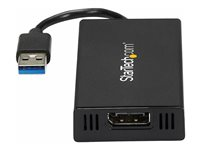 StarTech.com USB 3.0 to DisplayPort Adapter - DisplayLink Certified - 4K 30Hz - USB / DisplayPort-adapter - TAA-samsvar - USB-type A (hann) til DisplayPort (hunn) - USB 3.0 - 9 m - 4K-støtte, USB-strøm - svart - for P/N: MDP2DPMM10, MDP2DPMM3, MDP2DPMM6, MDP2DVIMM6BS, TB33A1C USB32DP4K
