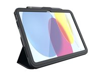 ZAGG Rugged Messenger - Beskyttelsesboks for nettbrett - robust - polykarbonat - koksgrå - for Apple 10.9-inch iPad (10. generasjon) 103114855