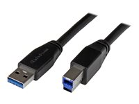 StarTech.com 1m SuperSpeed USB 3.0 Cable A to B M/M - USB-kabel - USB Type B (hann) til USB-type A (hann) - USB 3.0 - 1 m - formstøpt - svart USB3SAB1M