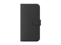 iFrogz Defence - Lommebok for mobiltelefon - polyuretanlær, polykarbonat (PC) - svart - for Apple iPhone 16 Plus 302315355