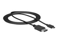StarTech.com 6ft/1.8m USB C to DisplayPort 1.2 Cable 4K 60Hz, USB-C to DisplayPort Adapter Cable HBR2, USB Type-C DP Alt Mode to DP Monitor Video Cable, Works with Thunderbolt 3, Black - USB-C Male to DP Male - DisplayPort-kabel - USB-C (hann) til DisplayPort (hann) - Displayport 1.2/Thunderbolt 3 - 1.8 m - støtte for 4K 60 Hz (3840 x 2160) - svart - for P/N: TB33A1C, TB3DK2DPPD, TB3DK2DPPDUE, TB3DK2DPW, TB3DK2DPWUE, TB3DKDPMAW, TB3DKDPMAWUE CDP2DPMM6B