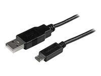 StarTech.com 3m 10 ft Long Micro-USB Charge-and-Sync Cable -M/M - USB to Micro USB Charging Cable - 24 AWG (USBAUB3MBK) - USB-kabel - Micro-USB type B (hann) til USB (hann) - USB 2.0 - 3 m - formstøpt - svart USBAUB3MBK