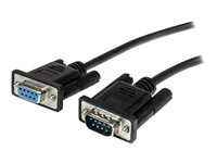 StarTech.com 2m Black Straight Through DB9 RS232 Serial Cable - DB9 RS232 Serial Extension Cable - Male to Female Cable (MXT1002MBK) - Seriellforlengelseskabel - DB-9 (hann) til DB-9 (hunn) - 2 m - svart - for P/N: 1P3FPC-USB-SERIAL, IC232TTL, ICUSB2324I, ICUSB232D, ICUSB232V2, SV1108IPPWGB MXT1002MBK