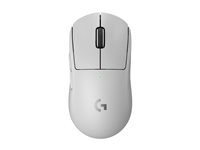 Logitech G PRO X SUPERLIGHT 2 - Mus - gaming - optisk - 5 knapper - trådløs - 2.4 GHz - USB Logitech LIGHTSPEED-mottaker - hvit 910-006638