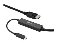 StarTech.com 9.8ft/3m USB C to DisplayPort 1.2 Cable 4K 60Hz, USB-C to DisplayPort Adapter Cable HBR2, USB Type-C DP Alt Mode to DP Monitor Video Cable, Compatible w/ Thunderbolt 3, Black - USB-C Male to DP Male (CDP2DPMM3MB) - Ekstern videoadapter - STM32F072CBU6 - USB-C - DisplayPort - svart CDP2DPMM3MB
