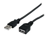 StarTech.com 10 ft Black USB 2.0 Extension Cable A to A - 10ft USB 2.0 Extension Cable - 10ft USB male female Cable (USBEXTAA10BK) - USB-forlengelseskabel - USB (hann) til USB (hunn) - USB 2.0 - 3 m - svart - for P/N: 35FCREADBK3, ICUSB2321F, ICUSB232PRO, ICUSB232V2, LTUB1MBK, MSDREADU2OTG, UUSBOTG USBEXTAA10BK